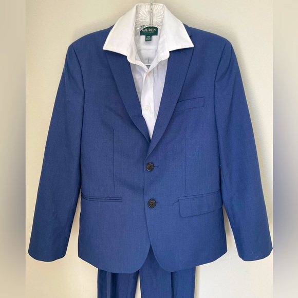 Ralph Lauren Boy’s Twill Suit and Dress Shirt in Navy. Worn Once - Picture 3 of 16